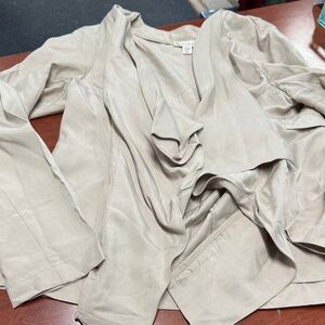 Elaine rose drapey jacket M // 081512